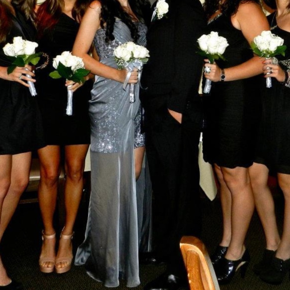 Lm Collection Size 6 Silver Short Sequence Dress … - image 3